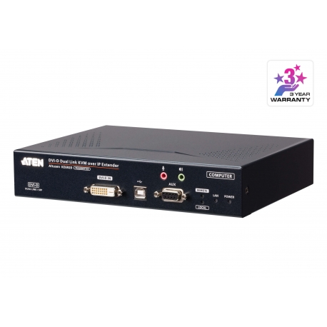 2K DVI-D Dual-Link KVM over IP Transmitter with Dual SFP