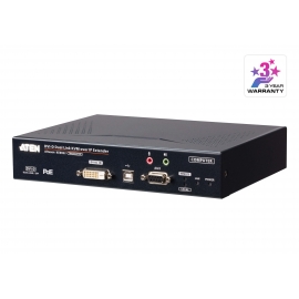 2K DVI-D Dual-Link KVM over IP Transmitter with Dual SFP & PoE