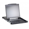8-Port PS/2-USB VGA LCD 17 inch + KVM over IP Switch with Daisy-Chain Port and USB Peripheral Support