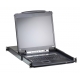 8-Port PS/2-USB VGA LCD 19 inch + KVM over IP Switch with Daisy-Chain Port and USB Peripheral Support