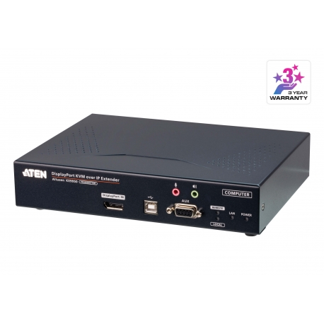 4K DisplayPort Single Display KVM over IP Transmitter