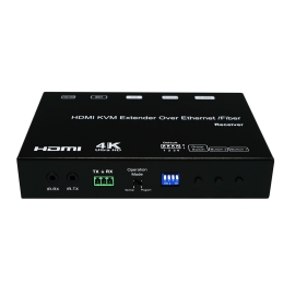 4K HDMI/USB KVM Over IP/Fiber Extender with POE (RX Unit)