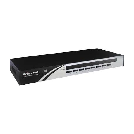 16-Port USB-PS/2 KVM Switch w/OSD, Hub, Tree-Chainable