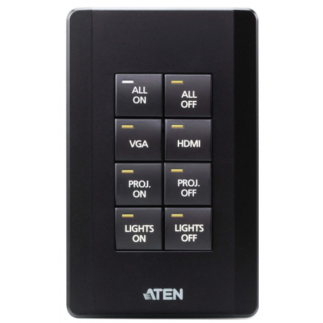 ATEN Control System - 8-button Keypad (US, 1 Gang)