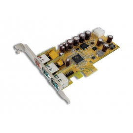 1-port 24V & 2-port 12V Powered USB PCI Express Add-On Card