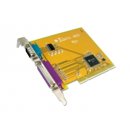 1 port RS232 and 1 port Parallel Universal PCI Multi-I/O Card