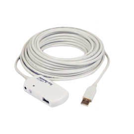 12m USB 2.0 Extender Cable with 4-Port USB Hub