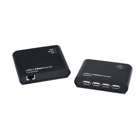 50m 4 Port USB2.0 Extender via CAT 5e/6 with Power Adapter