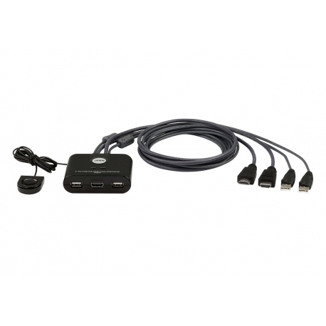 2-Port USB FHD HDMI Cable KVM Switch