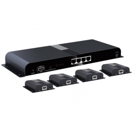 1 IN 4 OUT HDMI Splitter with Extender via CAT6