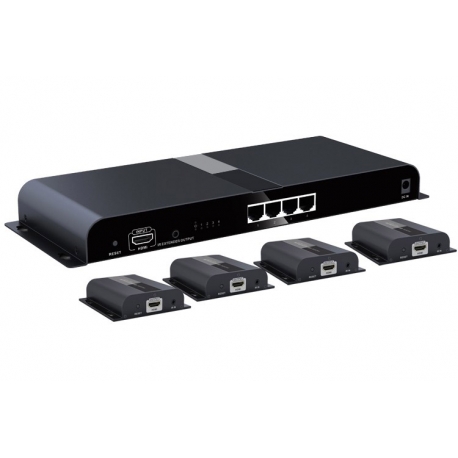 1 IN 4 OUT HDMI Splitter with Extender via CAT6