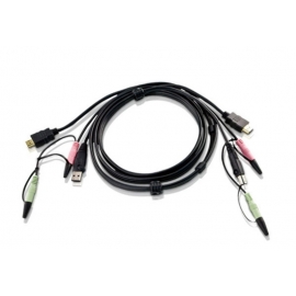1.8M USB HDMI KVM Cable with Audio