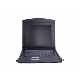 17" LCD CONSOLE with 16-PORT KVM SWITCH (VGA/USB)