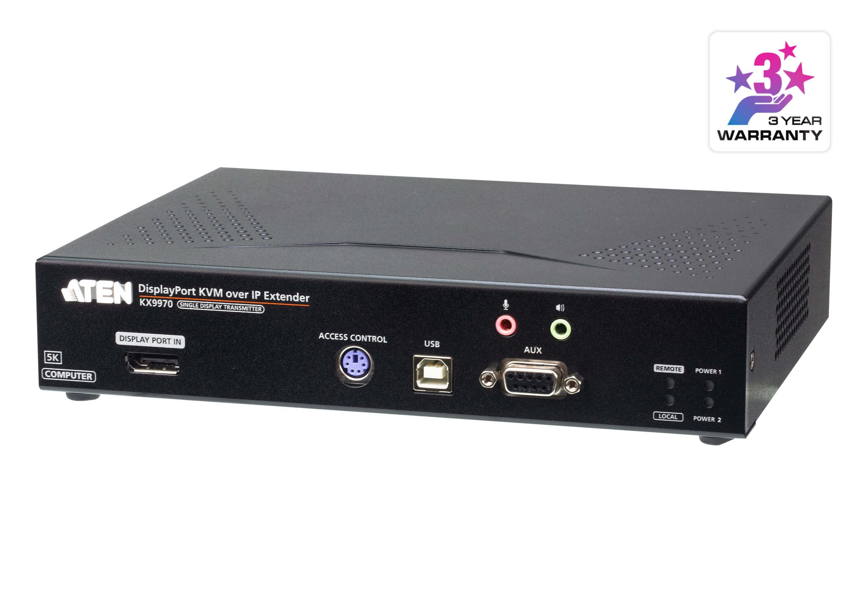 5K DisplayPort KVM over IP Transmitter Extra network lan port