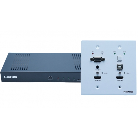 70m HDBaseT 2HDMI, 1VGA extender wall plate 4K resolutions 