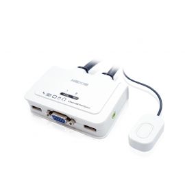 KVM Switch 2-Port VGA, USB, Audio with QuickSwitch