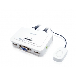 KVM Switch 2-Port VGA, USB, Audio with QuickSwitch