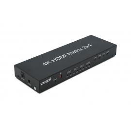 2 IN 4 OUT 4K60 HDMI Matrix Switch with De-embed audio