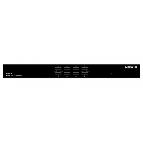 Rack-Mountable KVM Switch, DVI 8ports
