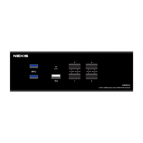 Dual-monitor HDMI KVM Switch, 4ports USB3.0