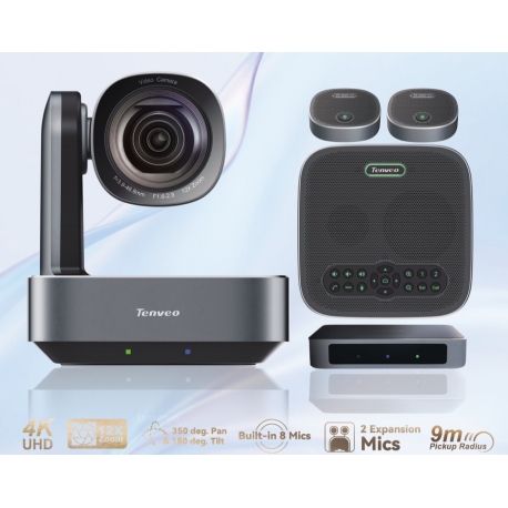 Video Conference Group 4K Camera, Speakerphone, 2 Expansion Mic, Hub