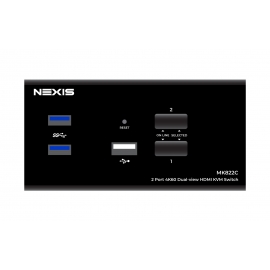 2 Port 4K60 HDMI Dual Monitor KVM switch