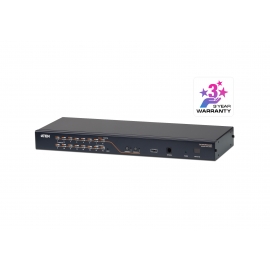 2-Console 16-Port Multi-Interface (DisplayPort, HDMI, DVI, VGA) Cat 5 KVM Switch 