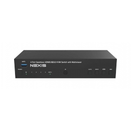 4K60 4 Port HDMI/USB3.0 Seamless KVM Switch with Multiviewer