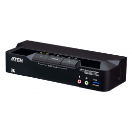 2-Port USB 3.0 8K DisplayPort KVMP™ Switch (Cables included)