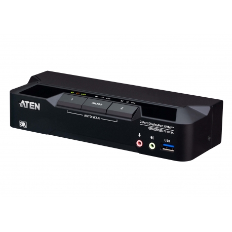 2-Port USB 3.0 8K DisplayPort KVMP™ Switch (Cables included)