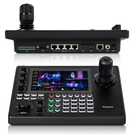 Tenveo NDI PTZ Joystick Controller, 7" Quad-View Touchscreen, 4K60 Preview