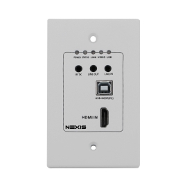 4K HDMI+USB2.0 Wallplate kit with POC and audio Transmitter