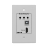 4K HDMI+USB2.0 Wallplate kit with POC and audio Transmitter