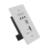 4K HDMI+USB2.0 Wallplate kit with POC and audio Transmitter