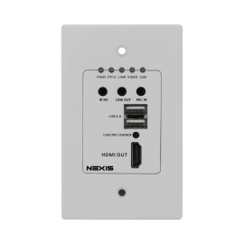 4K HDMI+USB2.0 Wallplate kit with POC and audio Receiver
