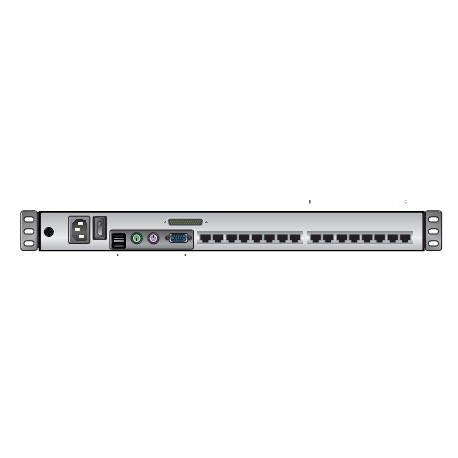 LCD KVM 16 Port Cat 5 High-Density Dual Rail 17"