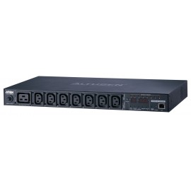 Eco PDU 8 Outlet 1U Rack [Outlet Level monitoring] with Proactive Overload (C13x7, C19x1) | ATEN