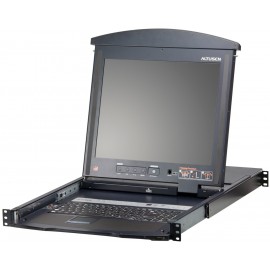 Altusen 8 Port Dual Rail Cat 5 High-Density LCD KVM