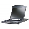 16-Port Dual Rail LCD 17" KVM Switch LCD Console + Cat 5 High-Density KVM Switch with KVM over IP 