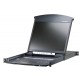 16-Port Dual Rail LCD 19" KVM Switch LCD Console + Cat 5 High-Density KVM Switch with KVM over IP 