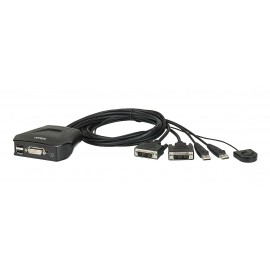 2-Port USB DVI KVM Cable