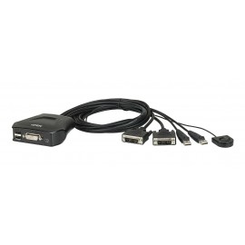 2-Port USB DVI KVM Switch