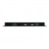 HDMI/USB over CAT5e/6/7 Slimline Receiver with 48V PoH, LAN Serving, and Optical Audio Return