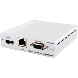 HDMI/IR/RS-232/PoE over Single CAT5e/6/7 Extender with Ethernet Transmitter