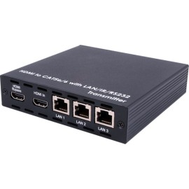 HDMI over CAT5e/6/7 Transmitter with 24V PoC and 3 LAN Serving