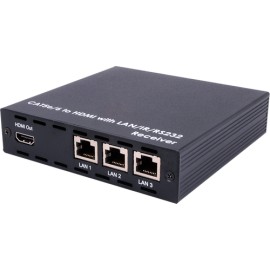 HDMI over CAT5e/6/7 Receiver with 24V PoC and 3 LAN Serving