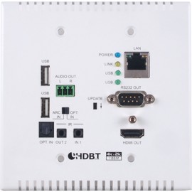 HDBaseT 5Play™ Wallplate Transmitter HDMI/USB over CAT5e/6 /7 with 48V PoH