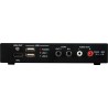 HDMI/Audio over CAT5e/6 /7 Receiver with 48V PoH, LAN Serving, and Bi-directional Coaxial Audio Return