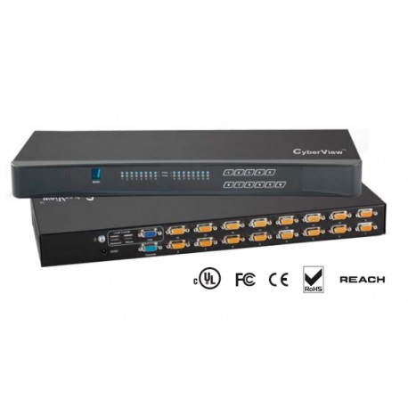 16-port Combo DB-15 KVM