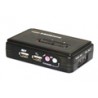 2-Port VGA USB Slim KVM Switch w/ Audio & Mic